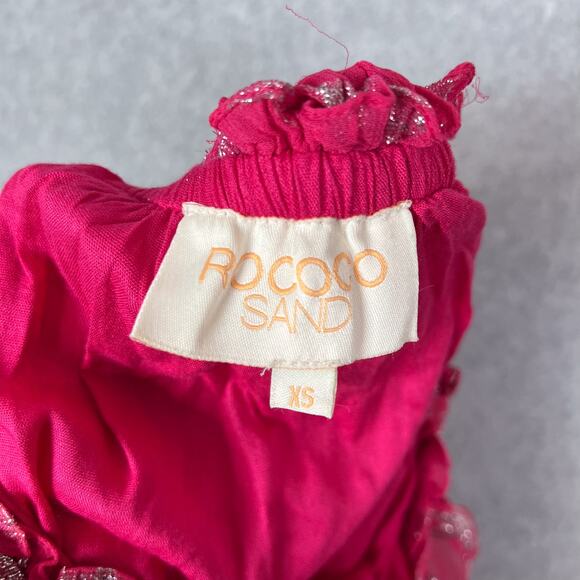 Rococo Sand Pink Silver Star Vega Cut Out Maxi Dress Size XS - Picture 9 of 10